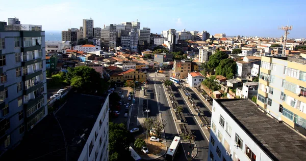 Salvador Bahia Brazil Februari 2018 Flygfoto Över Barroquinhas Bussterminal Staden — Stockfoto