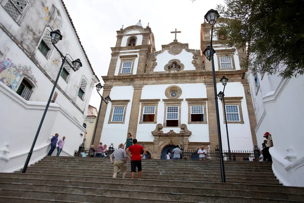 Salvador Bahia Brazil Februari 2018 Trappuppgång Igreja Santissimo Sacramento Rua — Stockfoto