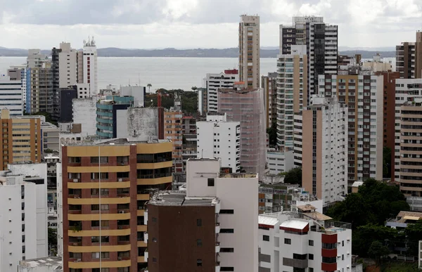 Salvador Bahia Brazil Március 2017 Légi Kilátás Lakóépületek Barra Szomszédságában — Stock Fotó