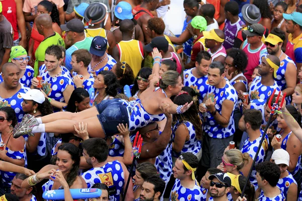 Salvador Bahia Brazil Марта 2014 Года Публика Развлекается Районе Кампо — стоковое фото