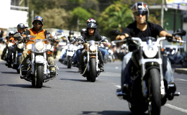 Salvador Bahia Brésil Septembre 2014 Des Motocyclistes Sont Vus Lors — Photo