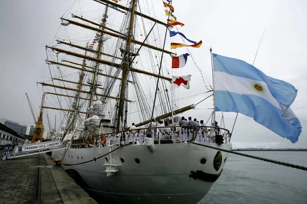 Salvador Bahia Brazil Augusztus 2014 Fregatt Libertad Argentin Zászlóval Látható — Stock Fotó