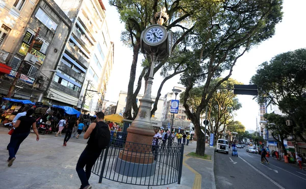 Salvador Bahia Brazil September 2015 Zicht Het Sao Pedro Horloge — Stockfoto