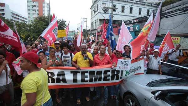 Salvador Bahia Brezilya Temmuz 2017 Salvador Eski Başkan Luiz Inacio — Stok fotoğraf