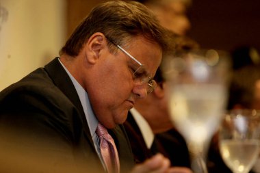 Salvador, Bahia / Brezilya - 23 Ağustos 2014: PMDB 'nin eski başkanı Geddel Viera Lima Salvador' da bir etkinlikte görüldü. * * * Yerel altyazı * *