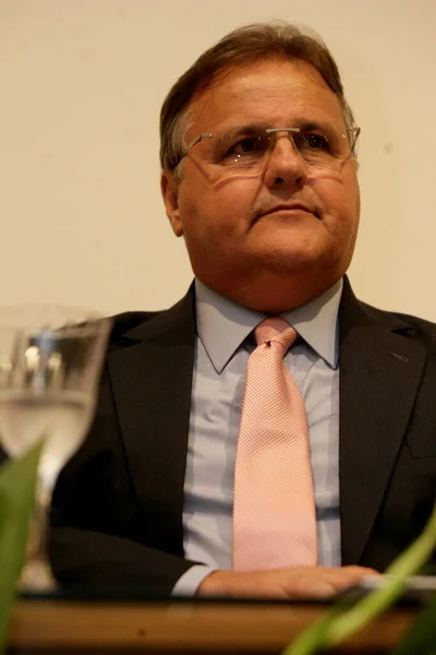 Salvador Bahia Brasilia Elokuu 2014 Entinen Presidentti Pmdb Geddel Viera — kuvapankkivalokuva