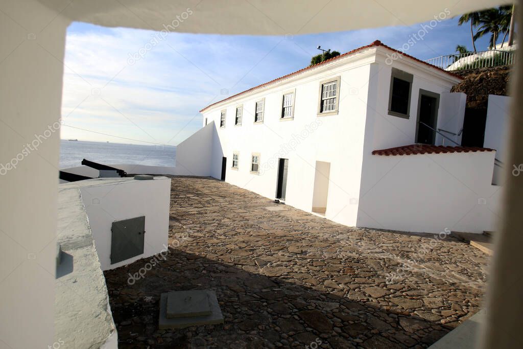 salvador, bahia / brazil - may 11, 2016: View of Forte de Sao Diogo in Barra neighborhood in the city of Salvador. *** Local Caption ***