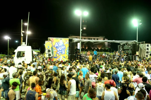 Salvador Bahia Brasil Fevereiro 2018 Banda Alavonte Vista Durante Apresentação — Fotografia de Stock