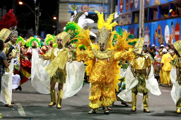 Salvador Bahia Brezilya Şubat 2015 Salvador Daki Karnaval Kutlamaları Sırasında — Stok fotoğraf