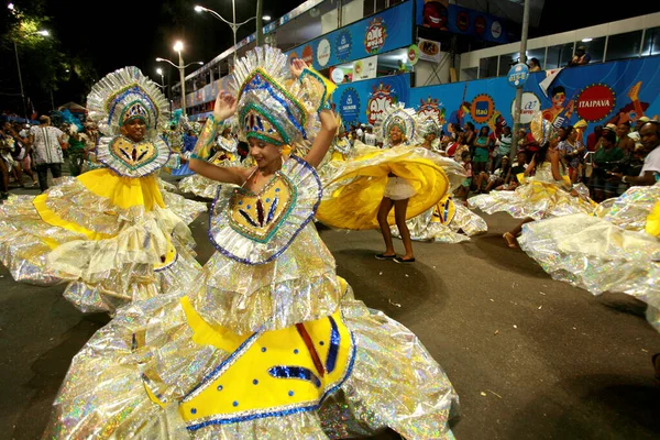 Salvador Bahia Brésil Février 2015 Des Membres Bloc Afro Male — Photo