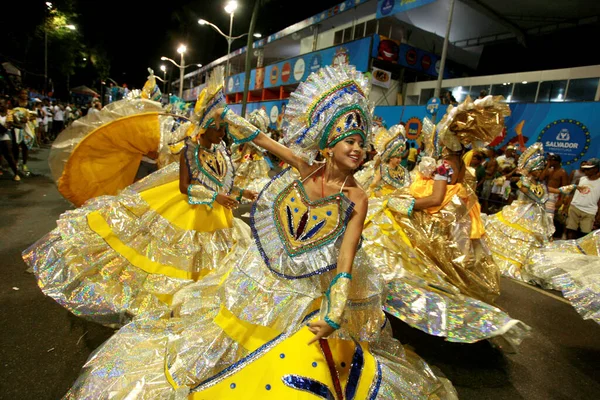 Salvador Bahia Brasil Fevereiro 2015 Membros Bloco Afro Male Debale — Fotografia de Stock