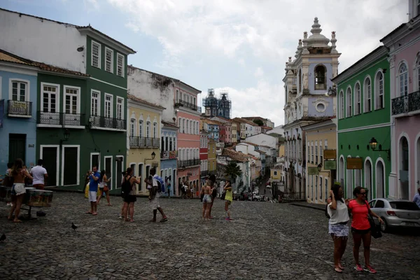 Salvador Bahia Brésil Avril 2015 Les Gens Sont Vus Pelourinho — Photo