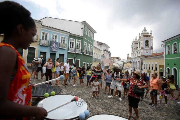 Salvador Bahia Brasil Abril 2015 Gente Pelourinho Centro Histórico Ciudad — Foto de Stock