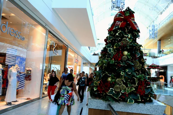 Salvador Bahia Brazil Oktober 2015 Kerstversiering Zien Het Winkelcentrum Salvador — Stockfoto