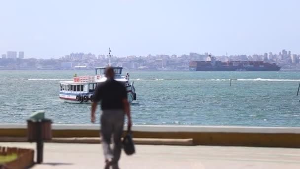 Vera Cruz Bahia Brasil Agosto 2018 Vista Desde Muelle Desembarco — Vídeo de stock