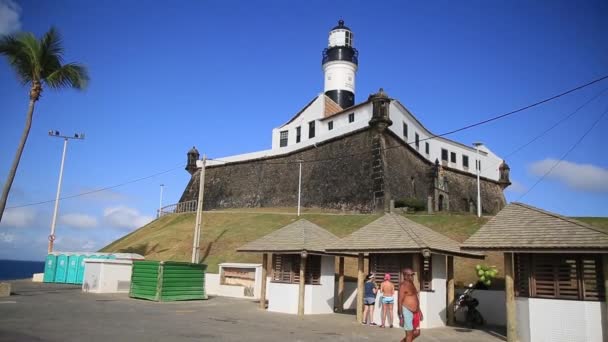 Salvador Bahia Brasil Mayo 2020 Vista Del Forte Santo Antonio — Vídeos de Stock