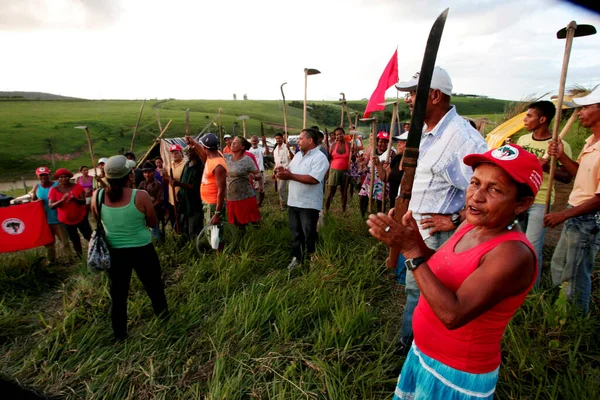 Itamaraju Bahia Brazil April 2010 Landarbeiders Leden Van Landloze Beweging — Stockfoto