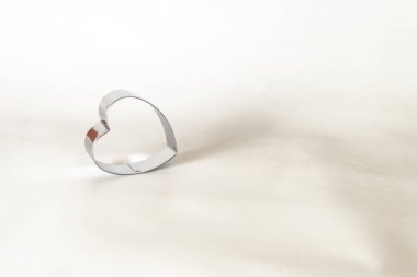 Metal cookie baking dish on a white background isolated, copy space.
