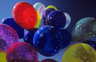 bir grup renkli balonlar