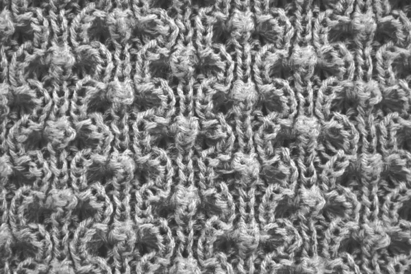 Background Knitted Closeup Pattern Black White Image Colorless Black White — Stock Photo, Image