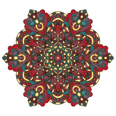 Vektör yuvarlak soyut daire. Mandala stili.