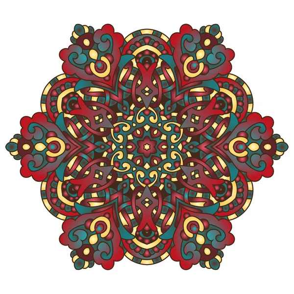 Rotonda Vettoriale Cerchio Astratto Stile Mandala — Vettoriale Stock