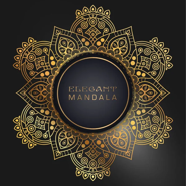Vektör yuvarlak daire. Mandala tarzı. Altın ile dekoratif öğe.