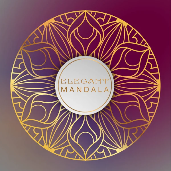 Vektör yuvarlak daire. Mandala tarzı. Altın ile dekoratif öğe.