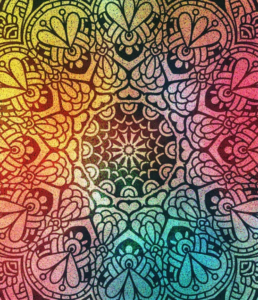 Mandala Wallpaper Tracery Boho Style Ethnic Ornament Background Folk Meditation — Stock Photo, Image