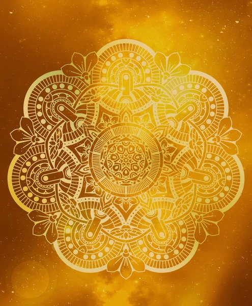 Mandala Fondo Pantalla Tracery Estilo Boho Redondo Antecedentes Ornamento Étnico — Foto de Stock