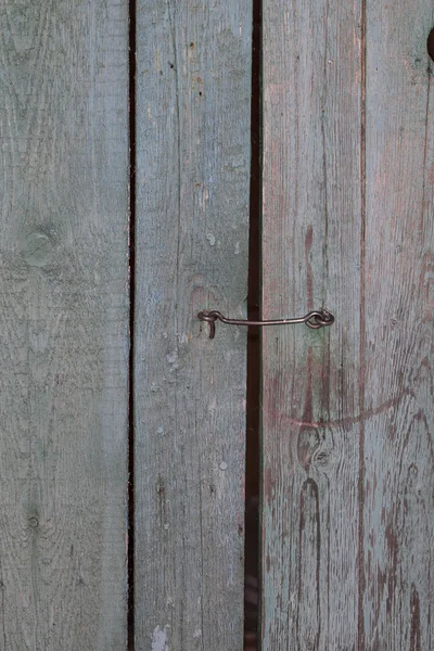 Old blue planks with closure — Stock Photo, Image