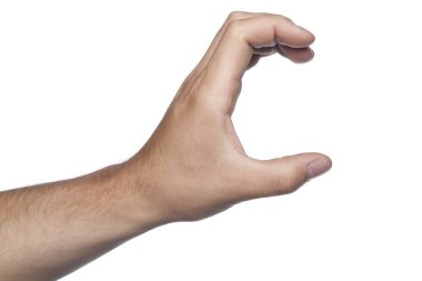 odwruconego C, beyaz bir arka plan üzerinde jest