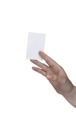 el düz beyaz kart, reklam metni için kopya alanı gösterir