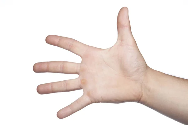Широкі застібки пальців відкрита рука, простір для копіювання — стокове фото