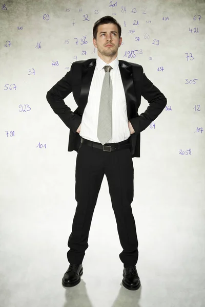 Banker and number — Stock Photo, Image