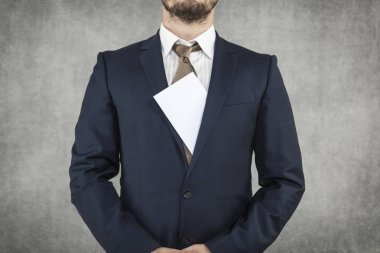 bir takım elbise altından yapışkanlık dışarı rüşvet