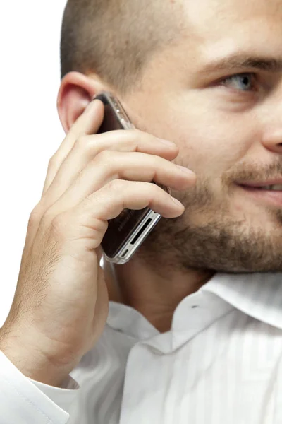 Appel téléphonique, portrait d'entreprise — Photo