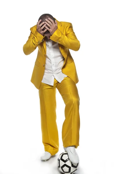 We lost, man in a gold suit — Stock Photo, Image