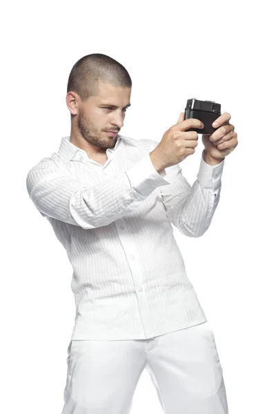 Narcist, Beyaz gömlekli işadamı — Stok fotoğraf