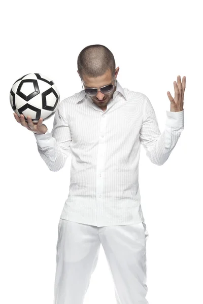 Lose, unhappy football manager — Stock Photo, Image