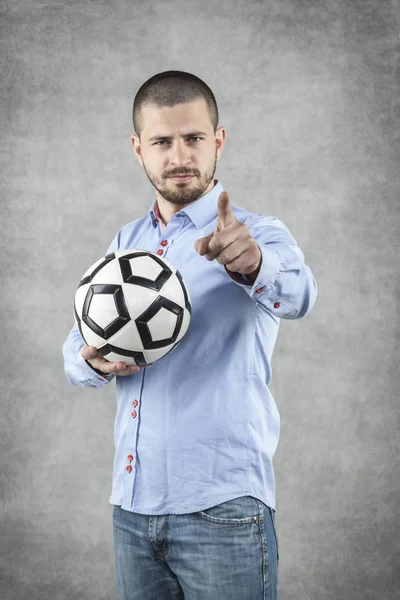 Football manager pointing at you — Stock Photo, Image