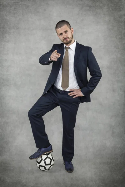 Football manager in suit — Stock Photo, Image