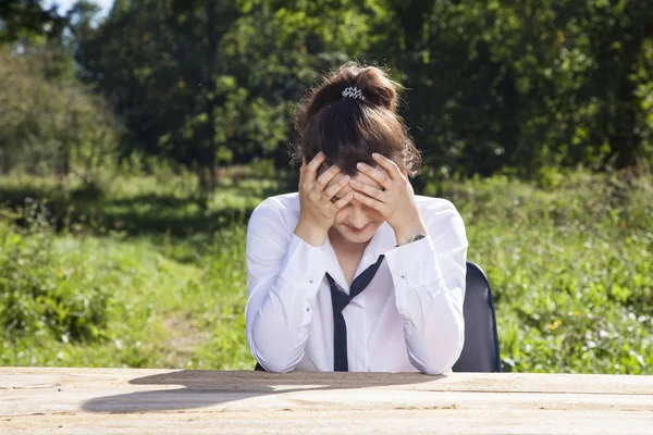 Disperazione quando si parla di lavoro — Foto Stock