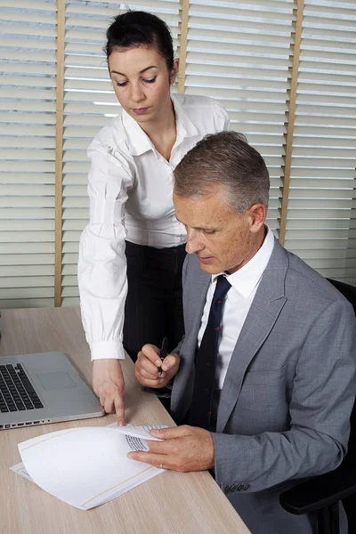 Business man got the papers to sign Stock Picture