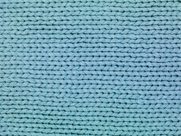 Blå tröja, stitch makro — Stockfoto