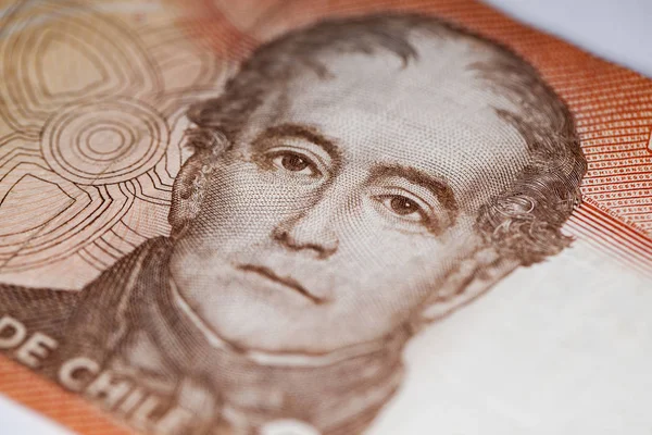Retrato de Andres Bello em moeda — Fotografia de Stock