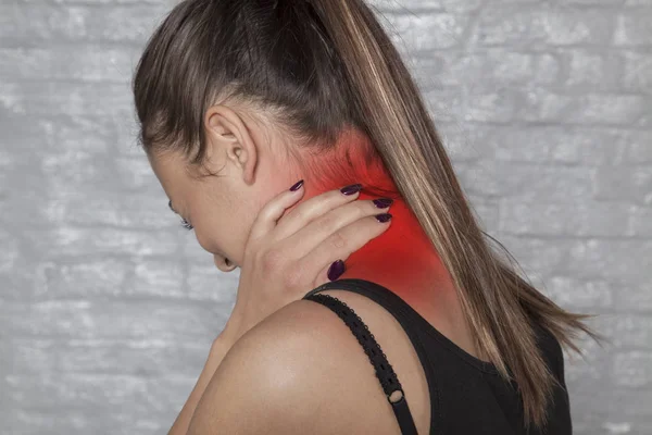Lesión en el cuello, dolor que paraliza —  Fotos de Stock