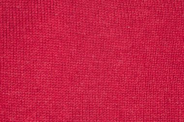 kırmızı kumaş dokusu, closeup dikiş üzerinde