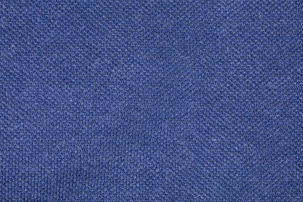 Blauwe stof, close-up op steek — Stockfoto