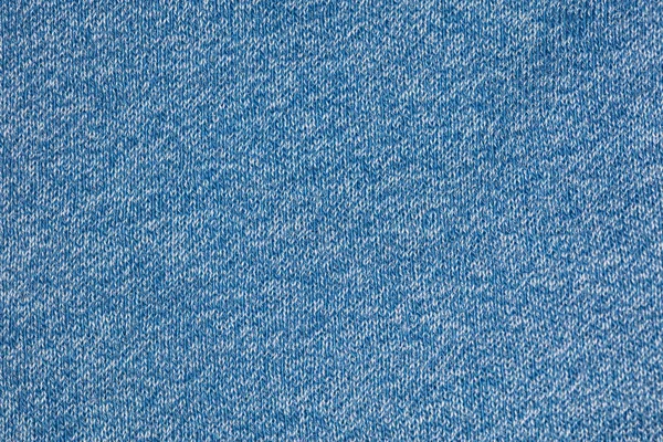 Blue white thread fabric, closeup on stitch — Stock Photo, Image